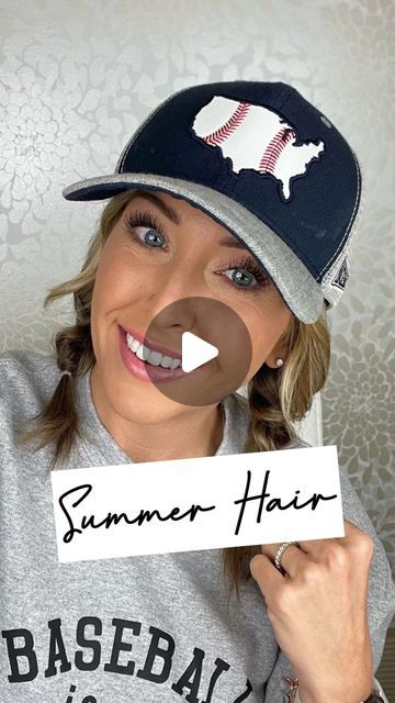 Hairstyle With Baseball Hat Cute, Ballcap Hairstyles Cute Short Hair, Updos With Hats, Hairstyle With Ball Cap, Short Hat Hairstyles, Short Hair Hat Styles, Short Hair With Cap Hats, Short Hairstyles With Hats, Bob With Hat