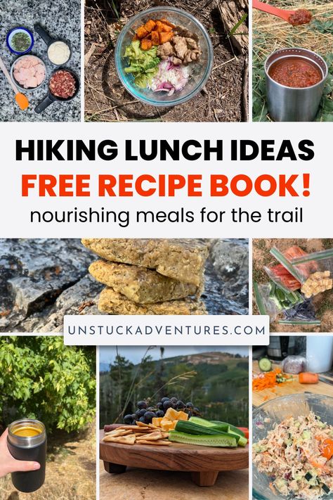 Hiking Lunch Ideas: 5 favorite meals for the trail - Unstuck Adventures Hiking Meals, Hiking Lunch, Baby Hiking, Trail Food, Chicken Salad Wrap, Hiking Snacks, Hiking Food, Sack Lunch, Yummy Meals