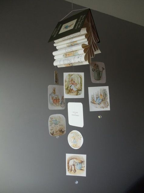 Literary Nursery, Beatrix Potter Nursery, Book Mobile, Storybook Nursery, Beatrix Potter Books, Peter Rabbit Nursery, Rabbit Book, Rabbit Nursery, Baby Room Themes