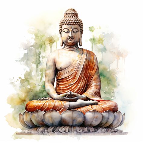 Buddha highly detailed, watercolor illustration, super fine details, highly realistic, hyper realistic, sharp focus, isolated on a white background #BuddhaArtDetail #WatercolorWisdom #SharpFocusIllustration #HyperRealisticBuddha #SuperFineDetailsArt #IsolatedIllustrations #WatercolorBuddha #HyperRealismArtistry #BuddhaWhiteBackground #PristineDetailsBuddha. Lord Buddha Paintings, Gautam Buddha Painting, Lord Painting, Buddha Illustration, Gautam Budh, Buddha Background, Buda Wallpaper, Buddha Design, Detailed Watercolor