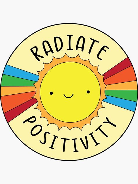 Sun And Rainbow, 90’s Nostalgia, Sun Sticker, Positivity Stickers, Radiate Positivity, Happy Gifts, Cute Cartoon Drawings, Rainbow Stickers, Wall Quotes