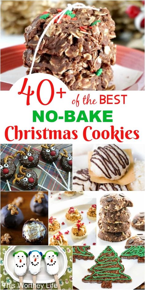 Cookies Kids Can Make, No Bake Christmas Cookies, No Bake Coconut Cookies, Christmas Cookies To Make, Bake Christmas Cookies, No Bake Christmas, Christmas Cookies Kids, Christmas Cookie Recipes Holiday, Bake Christmas