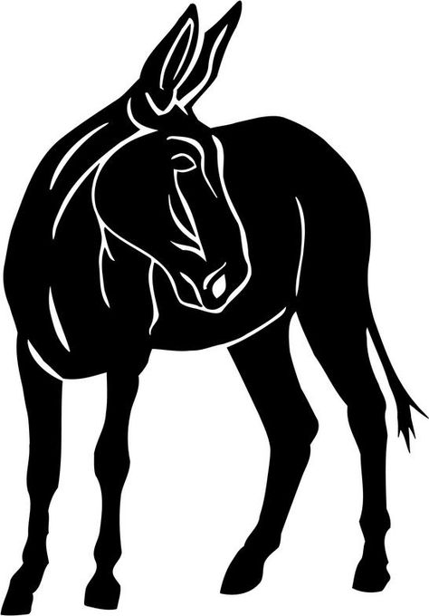 Mules Animal, Boat Stickers, Crafts Cricut, Cut Animals, Horse Crafts, Silhouette Clip Art, Work Horses, Silhouette Images, Wall Stencil