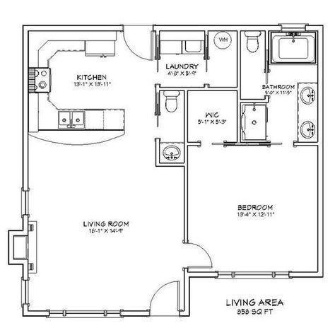 1 Bedroom 1.5 Bath Compact Cottage Architectural Plans, 850 SF, 30'x30', Tiny House Plans, Guest Mother in Law Granny House Floor Plan, PDF - Etsy Granny Flat Plans, Mother In Law Cottage, Cottage Floor Plan, One Bedroom House Plans, Small House Blueprints, Granny House, Small Cabin Plans, Granny Pod, Small Cottage House Plans