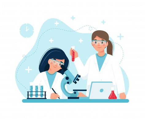 Scientist at work, characters conducting... | Premium Vector #Freepik #vector #technology Plant Physiology, Web Illustration, Inventory Management Software, Dna Molecule, Scene Design, Science Lab, Creative Illustration, Biochemistry, Biotechnology