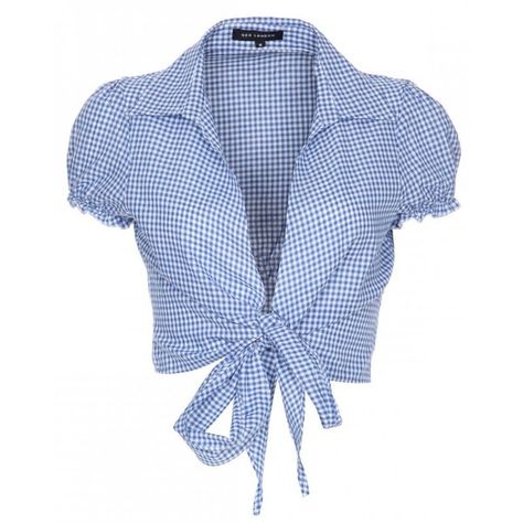 Women's Qed London Blue Gingham Crop Blouse found on Polyvore featuring women's fashion, tops, blouses, shirts, crop tops, blue, shirt crop top, blue top, cropped tops and blue shirt Blue Colour Shirt, Gingham Blouse, Clothes Board, Blouse Crop, Gingham Top, Blue Crop Top, Gingham Tops, Gingham Shirt, Blue Crop Tops