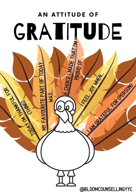 Gratitude is a mindset that is a choice and a practice. It has a multitude of mental health benefits. This Thanksgiving (and all year) use this poster of gratitude prompts to guide your family/classroom toward wellness. Thanksgiving Positive Quotes, November Mental Health Bulletin Board, Gratitude Poster Ideas, Thanksgiving Mental Health Bulletin Board, Attitude Of Gratitude Bulletin Board, Thanksgiving Mental Health, Gratitude Turkey, Gratitude Poster, Gratitude Game