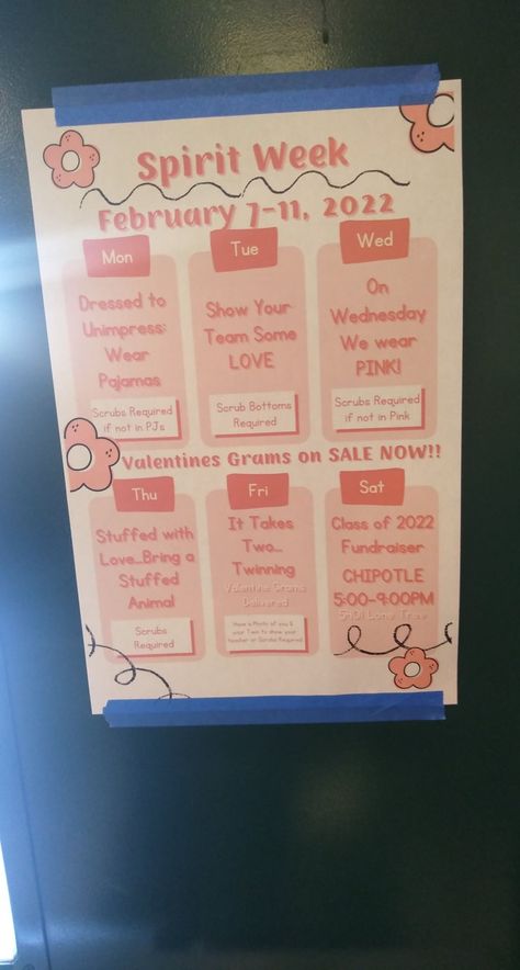 Valentines Event Ideas For Work, Valentine Spirit Week, Valentine’s Day Spirit Week, February Spirit Week Ideas, Valentine’s Day Fundraiser Ideas, Valentines Spirit Week Ideas, Valentines Day Spirit Week, Valentines Day Dance, Sweethearts Dance