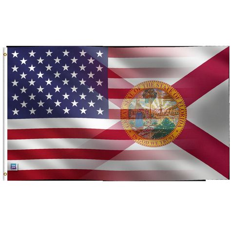 "\"Introducing our unique American-Florida Flag Blend! This flag is a beautiful blend of the Florida state flag and the American flag. It represents the pride of Florida and the whole United States.  Made with love and care, this flag is perfect for those who hold Florida close to their heart. The flag is crafted from durable materials, designed to withstand the elements. Whether it's sunny or rainy, this flag will stand strong.  The vibrant colors of the flag represent the spirit of Florida and the American dream. It's not just a flag; it's a symbol of unity and pride. You can hang it outside your home, in your garden, or even in your office. It's perfect for holidays like Independence Day or any day you want to show your love for Florida and the USA.  This flag is also a great gift for f Florida State Flag, Florida Flag, Feather Flags, The American Dream, The American Flag, Stand Strong, A Flag, Flag Sizes, State Of Florida