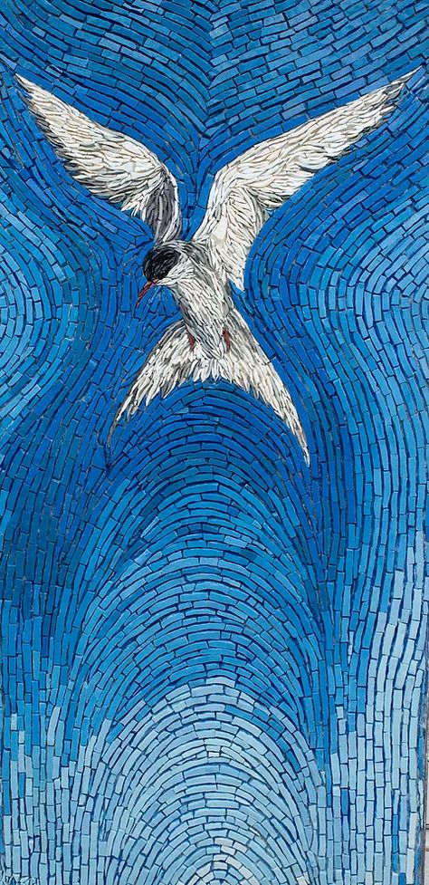 Water Mosaic, Arctic Tern, Dragon Glass, Art Quilling, Mosaic Animals, Mosaic Birds, Mosaic Stained, Mosaic Ideas, Mosaic Artwork