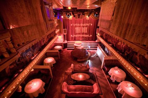 The Box Nyc Club, The Box Nyc, Nyc Clubbing, Money Party, Music Cafe, Box Reference, Dine In Theater, Dinner Theater, Dinner Theatre