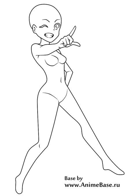 2000+ Anime Bases & Anime Pose Reference - AnimeBase Female Base Reference, Art Base Pose, Anime Pose Reference, 2000 Anime, Pose Base, Chibi Base, Drawing Anime Bodies, Base Anime, Female Base