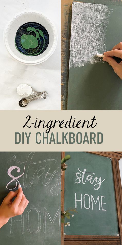 Homemade Chalkboard, Diy Chalkboard Paint, Make A Chalkboard, Valspar Colors, Green Chalkboard, Chalkboard Lettering, Leftover Paint, Old Picture Frames, Diy Chalk Paint