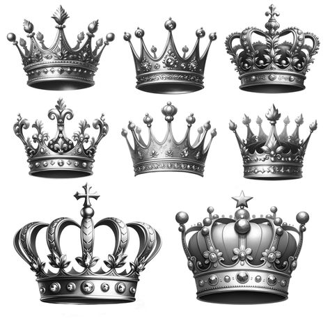 King Crown Tattoo, Celtic Crown, Crown Silhouette, King And Queen Crowns, Crown Drawing, Crown Tattoo Design, Queen Tattoo, Royal Crowns, Crown Tattoo