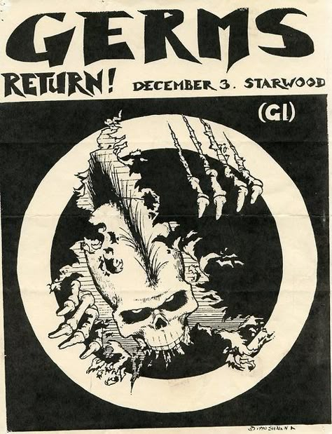 The Germs (last show, actually) | 35 Old Punk Flyers That Prove Punk Used To Be So Cool Punk Flyers, The Germs, Punk Culture, Punk Poster, Concert Flyer, Arte Punk, Music Flyer, Band Stickers, Punk Art