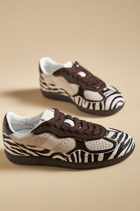 Take a walk on the stylish side with prints so wild you won’t want to miss out. The Tb.490 Sneakers by ALOHAS combine suede and calf hair with a perforated toe box and exposed stitching in a classic low-top silhouette. | Tb.490 Rife Animal Print Sneakers by ALOHAS, Women's, Size: 39, Leather/Rubber/Suede at Anthropologie Customized Canvas Shoes, Animal Print Sneakers, Camo Sneakers, Fashion Girly, Sneakers Multicolor, Footwear Design, Print Sneakers, Take A Walk, Best Sneakers