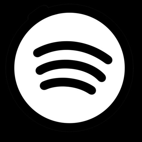 Spotify Black Icon, Spotify App Icon, Spotify Logo, App Aesthetic, Mobile App Icon, Zestaw Ikon, Icon White, Initials Logo Design, Black App