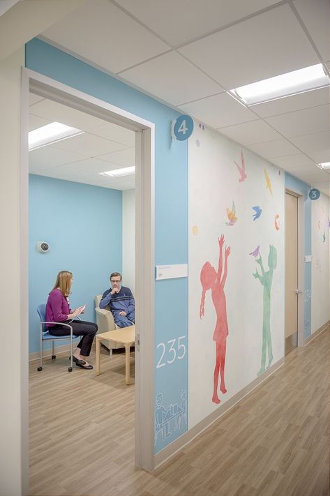 CHOC-THOMPSON-6016-FINAL-FOUR-e1579539222769 - Healthcare Snapshots Pediatric Office Design, Healthcare Snapshots, Hospital Decoration, Children Hospital Design, Hospital Signage, Children's Clinic, Fasad Design, Kindergarten Interior, Interior Kantor