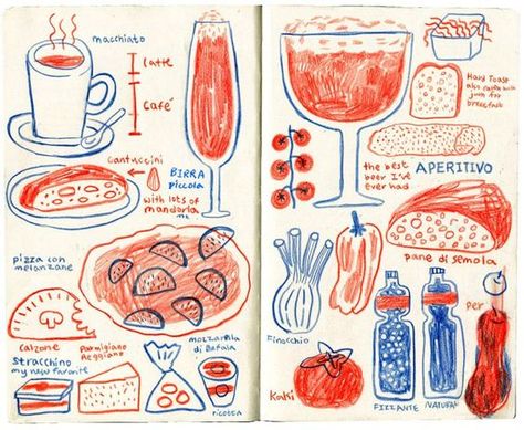 Joohee Yoon, Zine Design, Sketchbook Pages, Arte Sketchbook, Arte Inspo, Sketchbook Inspiration, Pencil Illustration, Art Journal Inspiration, Food Illustrations