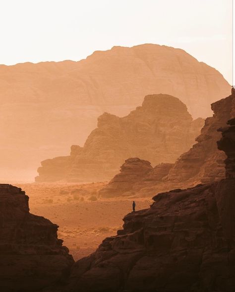 Wadi Rum, Jordan @emmett_sparling Webcomic Reference, Mountain Hideaway, Environment Photo, Wadi Rum Jordan, Desert Sunrise, Desert Mountains, Petra Jordan, Wadi Rum, Desert Oasis