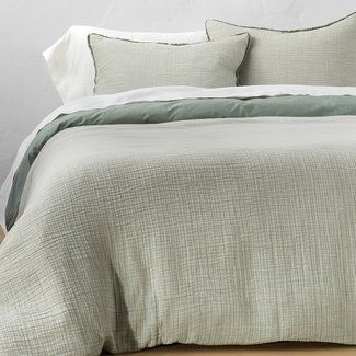 Duvet Covers Target, Textured Duvet, Top Of Bed, Simply Shabby Chic, Green Bedding, Percale Sheets, Textured Top, Cotton Comforters, Duvet Bedding Sets