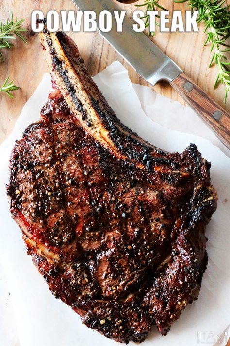 Steaks On The Grill, Steak On Stove, Steak Temperature, Big Steak, Cowboy Steak, Steak Dinner Recipes, Ribeye Steak Recipes, Steak Dishes, The Best Steak