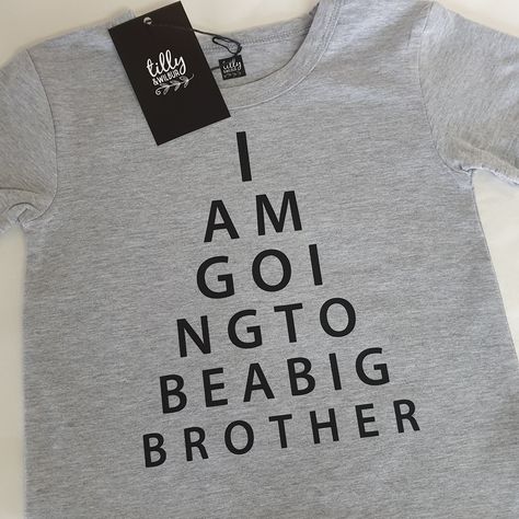 Big Brother Again, Funny Maternity, Maternity Shirts, Funny Pregnancy Shirts, Big Brother Shirt, Eye Test, Boys Tops, Brother Shirts, Baby Announcements