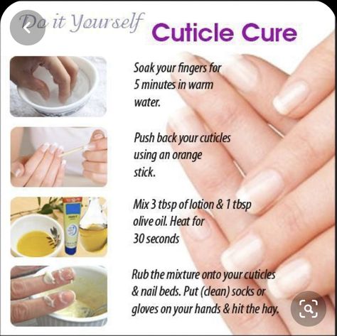 How To Get Pretty Hands, Peeling Cuticles, Nail Growth Tips, Nail Care Diy, Dry Cuticles, Natural Nail Care, Cuticle Care, Nagel Tips, Nail Care Tips