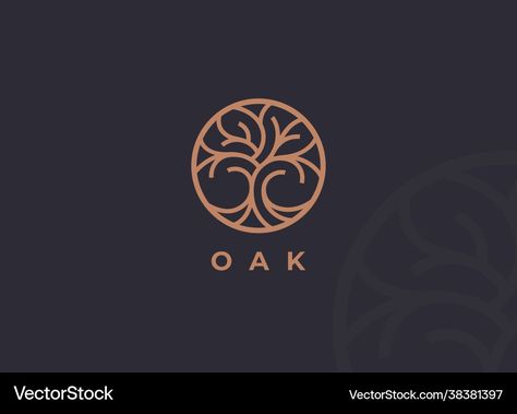 Tree Icon Logo, Oak Tree Logo, Oak Logo, Tree Circle, Nature Symbols, Tree Icon, Farm Logo, Tree Logo, Tree Logos