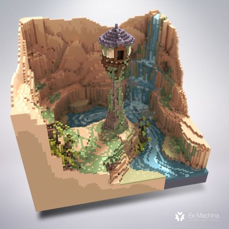 Pixels and voxels, the long answer – Retronator Magazine – Medium Minecraft Cool, Tangled Tower, Case Minecraft, Capas Minecraft, Minecraft Decoration, Rapunzel Tower, Piskel Art, Minecraft Castle, Rumah Minecraft