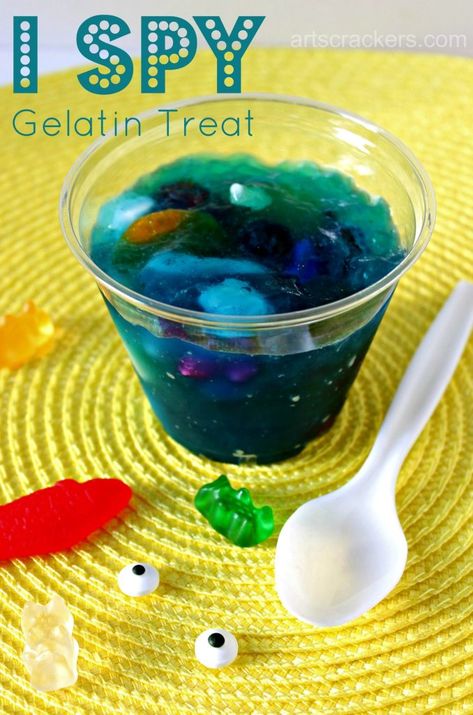 I Spy Gelatin Treat Detective Snacks, Spy Snacks, Bible School Snacks, Spy Books, Spy Theme, Submerged Vbs, Spy School, Secret Agent Party, Spy Birthday Parties