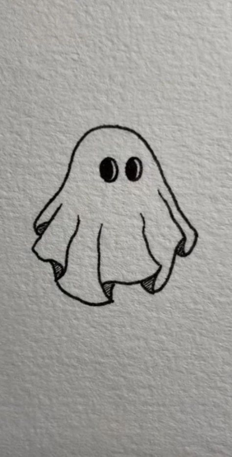 Simple Ghost Doodle, Doodles Bonitos, Halloween Wallpaper Iphone Backgrounds, Ghost Drawing, Dibujo Simple, Book Annotations, Ghost Tattoo, Simple Drawings, Drawing Tattoo