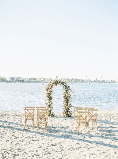 Pastel Wedding Ceremony, Beach Pastel, San Diego Beach Wedding, Coastal Elopement, Small Beach Weddings, Beach Wedding Ideas, Color Palette Inspiration, Pastel Color Palette, Destin Florida Wedding