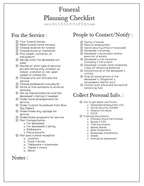 How to Plan a Funeral + Free Funeral Planning Checklist Download // www.BlueSkyPapers.Com How To Plan A Celebration Of Life, Obituary Ideas Templates, Planning A Celebration Of Life, Family Emergency Binder, Estate Planning Checklist, Emergency Binder, When Someone Dies, Life Planning, Life Binder