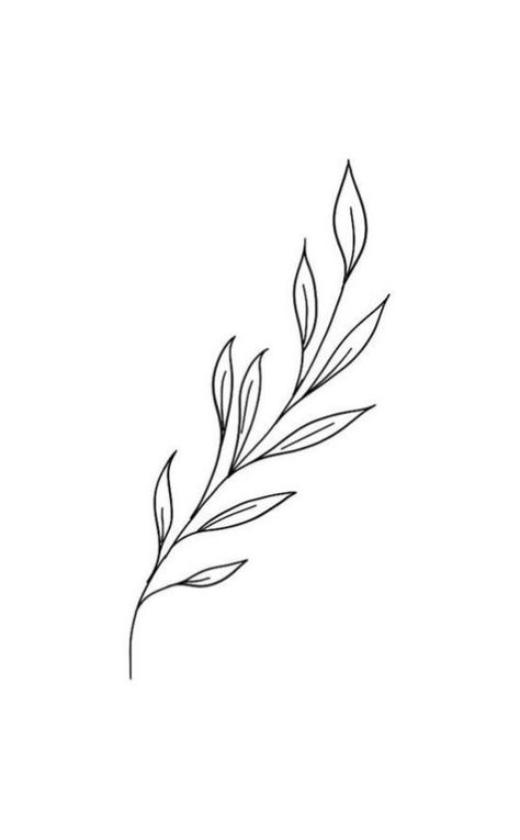 Tattoo Leaf Designs, Laurel Branch Tattoo, Simple Leaves Tattoo, Hasta La Raiz Tattoo, Elephant Hand Tattoos For Women, Olive Leaf Tattoo Design, Hand Line Tattoo, Hand Tattoos For Women Black, Leaf Tattoo Stencil