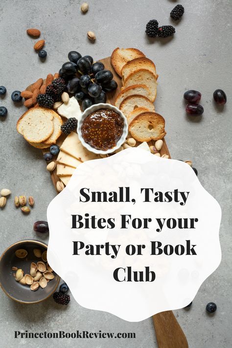 Book Club Treats Desserts, Snack Ideas For Book Club, Snacks For Book Club Appetizers, Bookclub Food Ideas, Bridge Club Snacks, Healthy Book Club Snacks, Book Club Refreshment Ideas, Book Club Snacks Easy, Book Club Finger Foods