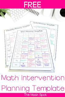 A free guide and planning template for math intervention teachers. This calendar allows for math interventionists to be able to plan their year of instruction at the yearly, monthly and weekly levels. This math intervention planning sheet is going to be so useful for RtI or intervention meetings as well as a planner for yourself! #PlanningSheet #Intervention #Planner #Math #TheMathSpot Small Group Planning Template, Math Interventionist, Math Intervention Activities, Classroom Corner, Math Rti, Projects Science, Intervention Classroom, Intervention Specialist, Math Lab