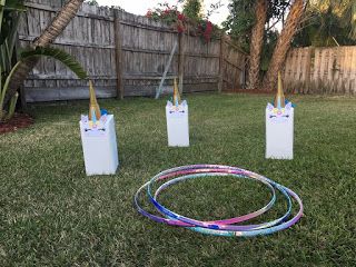 Unicorn Ring Toss, Unicorn Birthday Party Games, Unicorn Party Games, Unicorn Game, Diy Unicorn Birthday Party, Unicorn Games, Rainbow Unicorn Birthday Party, Unicorn Birthday Party Decorations, Unicorn Ring