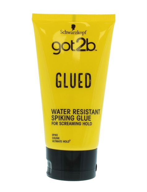 Schwarzkopf got2b Glued Water Resistant Spiking Glue delivers hold so strong, your style will last until your next shampoo. Got2be Glued, Got2b Glued, Schwarzkopf Got2b, Makeup Finds, Hair Stuff, Soy Sauce Bottle, Mustard Bottle, Eyeshadow Palette, Tik Tok