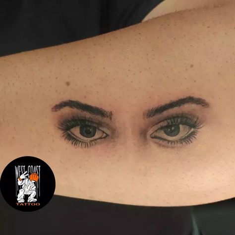 Girlfriend Eyes Tattoo, Character Tattoo Ideas, West Coast Tattoo, Coast Tattoo, Eyes Tattoo, Cartoon Character Tattoos, Gaming Room Setup, Cartoon Tattoos, Blast From The Past