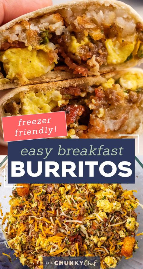 Easy Breakfast Burritos, Freezer Breakfast Burritos, Mayonnaise Cake, Chocolate Mayonnaise Cake, Breakfast Hashbrowns, Breakfast Burritos Recipe, Frozen Breakfast, Bacon Egg And Cheese, Breakfast Burrito