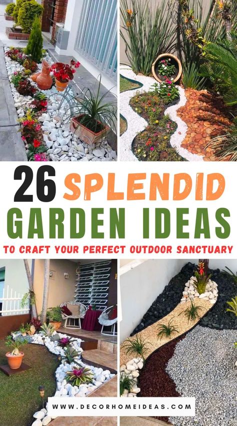 Explore 26 splendid garden ideas tailored to help you create the ultimate outdoor sanctuary. From tranquil water features to vibrant flower beds, these tips promise to elevate your garden into a serene escape. Perfect for any space—find out how! Easy Outdoor Projects, Garden Ideas Budget Backyard, Indoor Vegetables, Low Water Gardening, Fire Pit Landscaping, Medical Herbs, Outdoor Sanctuary, Backyard Paradise, Diy Yard