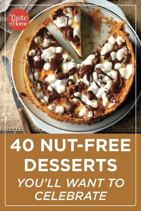 40 Nut-Free Desserts You'll Want to Celebrate Tree Nut Free Desserts, Nut Free Candy, Peanut Free Desserts, Nut Free Desserts, Nut Free Cookies, Easy Indian Dessert Recipes, Nut Dessert, Finger Desserts, Baking Nuts