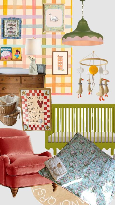 #nursery Anthropologie Baby Nursery, Italian Theme Nursery, Pink Orange Nursery, Nursery Rhyme Themed Nursery, Eclectic Girl Nursery, Girl Nursery Ideas Colorful, Babar Nursery Theme, English Cottage Style Nursery, Vintage Whimsical Nursery