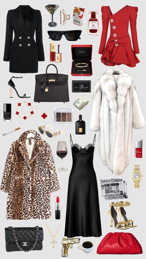 #mobwife Mafia Wife Aesthetic Outfits, 00s Fashion, Casual Outwear, 1950s Fashion, Dream Clothes, Night Outfits, Aesthetic Outfits, Cute Fashion, Your Aesthetic