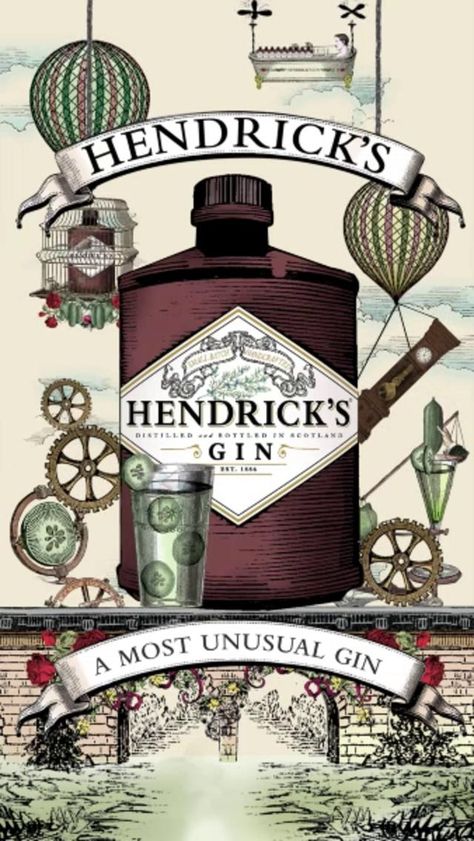 Midsummer Solstice, Hendricks Gin, Gin Lovers, Typography Love, Wine Packaging, Marketing Branding, Gin Tonic, Vintage Cocktail, Gin And Tonic