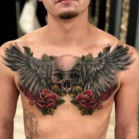 Neck Tattoo Cover Up, Tato Joker, Chest Tattoo Wings, Nova Tattoo, Full Chest Tattoos, Best Cover Up Tattoos, Best Neck Tattoos, Baby Tattoo, Filipino Tattoos