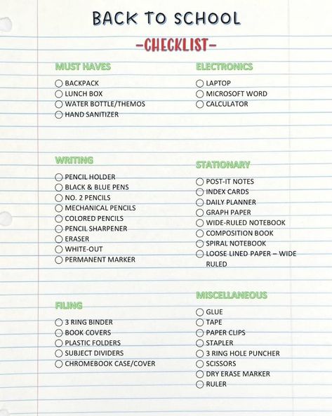 Get your kids ready for the new school year with this checklist of everything they need to do before the first day of class! #backtoschool #schoolsupplies #middleschool https://whispers-in-the-wind.com/back-to-school-bag-essentials-you-didnt-know-you-needed-but-totally-do/?back-to-school-shopping-what-you-need-to-know What To Pack To School, School Backpack Essentials Middle School, School List Highschool, Useful School Supplies, How To Prep For School, Boarding School Checklist, Things To Put In Your Backpack For Middle School, Must Need School Supplies, Stuff For School Ideas