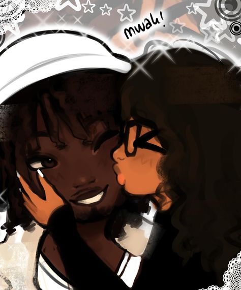 🎀 HEY GIYS I GOT ANORHER APPLE PEN IM SO HAPOY #art #artist #digital #digitalart Cute Black Couple Cartoon Art, Two Ppl Pfp, Black Art Pictures Couples, Jordans Slippers, Cute Art Base, Stud Drawing, On The Phone Reference, Black Culture Aesthetic Art, Side Pfp Drawing