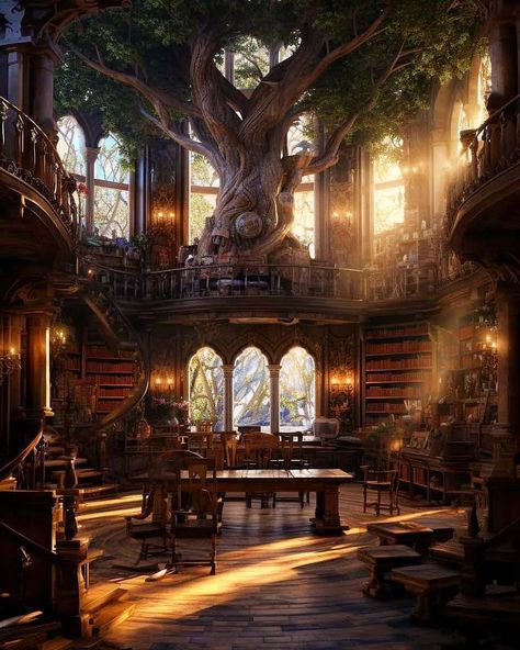 Fantasy Cottage Interior, Castle Library, Fantasy Furniture, Fantasy Wizard, Fantasy Rooms, Hobbit House, Fantasy Homes, Lily Evans, Fantasy House